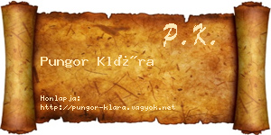 Pungor Klára névjegykártya